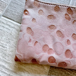 L字財布 本革 カードケース  ピンク サーモン マゼンタ 6枚目の画像