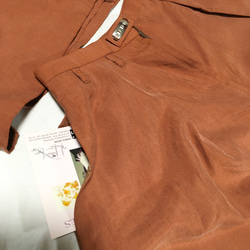 シルクのセットアップ（セーラーカラージャケット+スカート風キュロット） 9枚目の画像