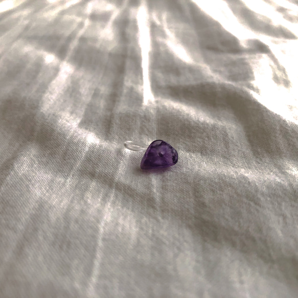 Vintage rétro Amethyst earring #1 2枚目の画像