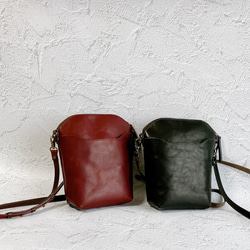 ショルダーバッグ ワイン レッド 赤 ブラック 黒 イタリアン レザー 革