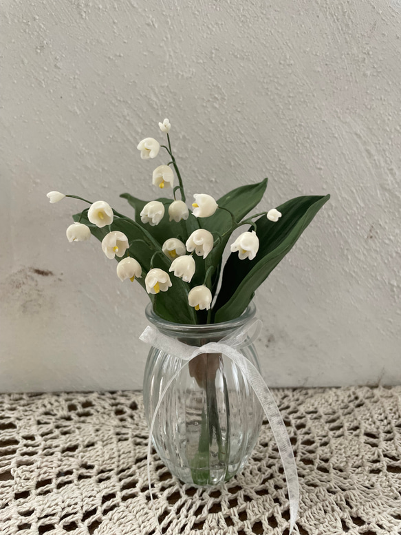 sold!【粘土のお花】すずらん 鈴蘭 クレイフラワー 枯れないお花
