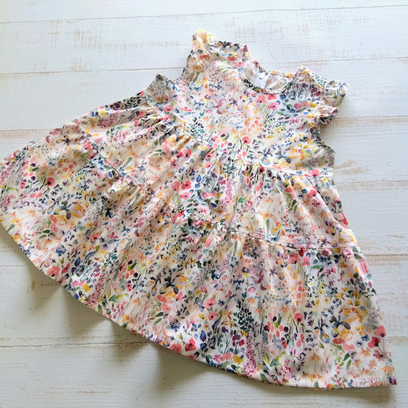 リバティ フェルダ ベビーティアードワンピース ベビー服 ma cherie 