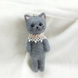 羊毛フェルト　ロシアンブルー　ウチの子　オーダー 羊毛フェルト ロシアンブルー 猫 うちの子 オーダー 羊毛