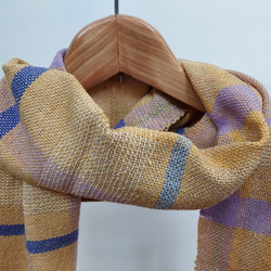 手織り　シルク１００％のやさしいストール　作品2340 5枚目の画像