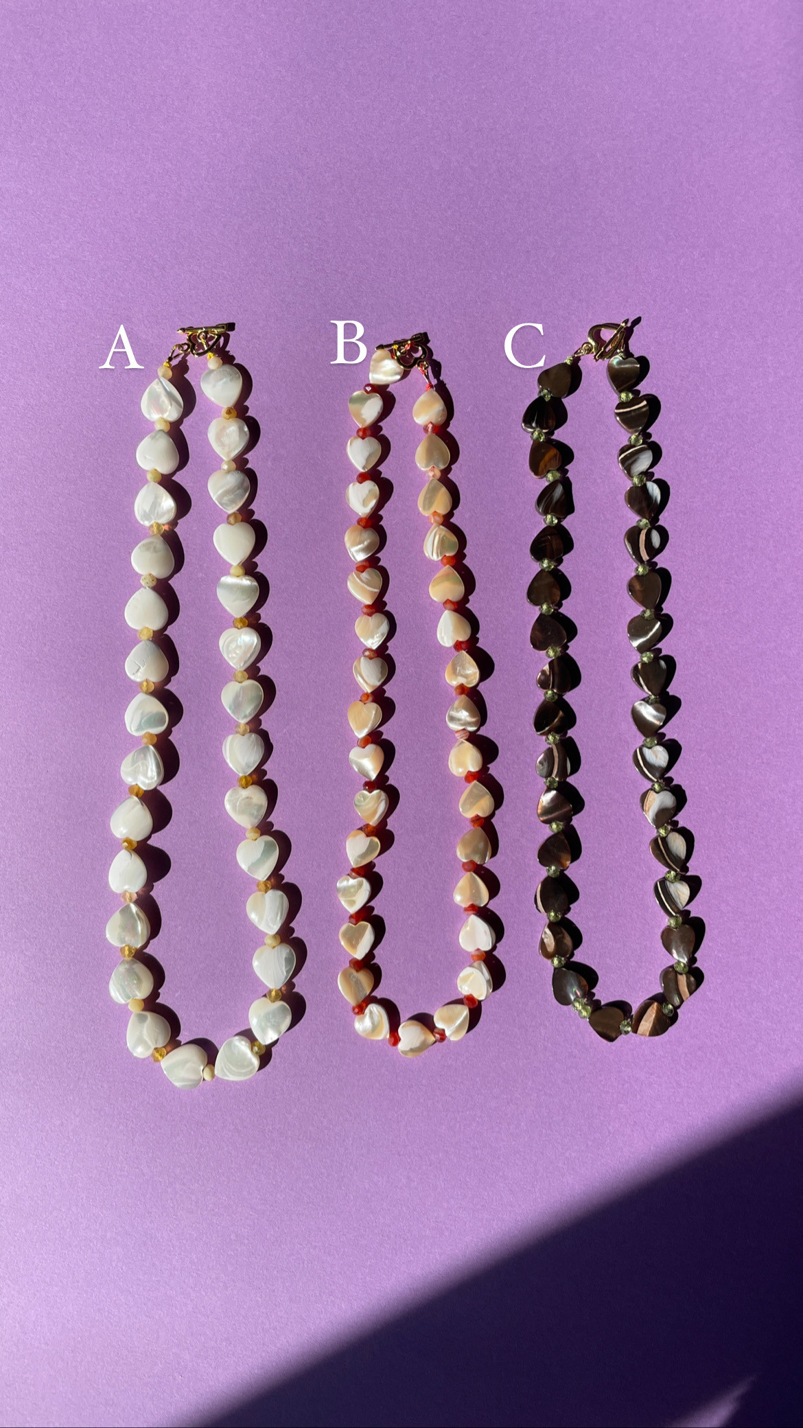 Heart shell necklace1