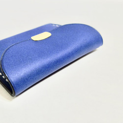 ぷっくりとしたコインケース『mimosa coin case』インディゴブルー 3枚目の画像