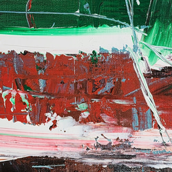 ひろ・あおき　作　「盤006 」　アクリル/キャンバス　S3　27.3x27.3cm　抽象絵画　現代アート　スクエア 6枚目の画像