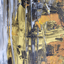 ひろ・あおき　作　「盤007 」　アクリル/キャンバス　S3　27.3x27.3cm　抽象絵画　現代アート　スクエア 6枚目の画像