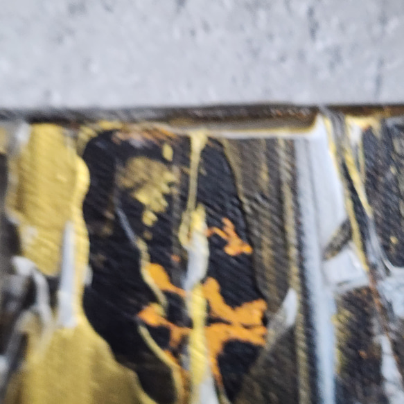 ひろ・あおき　作　「盤007 」　アクリル/キャンバス　S3　27.3x27.3cm　抽象絵画　現代アート　スクエア 14枚目の画像