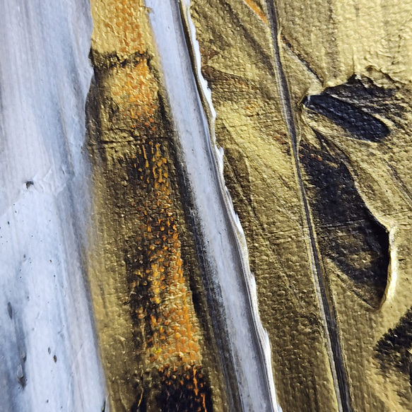ひろ・あおき　作　「盤007 」　アクリル/キャンバス　S3　27.3x27.3cm　抽象絵画　現代アート　スクエア 11枚目の画像
