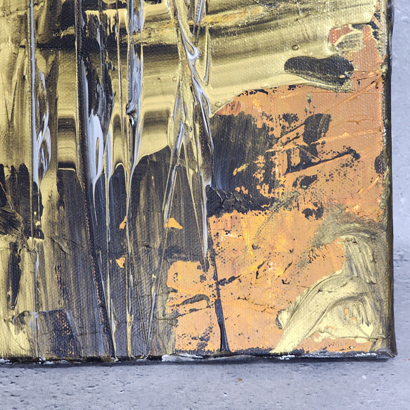 ひろ・あおき　作　「盤007 」　アクリル/キャンバス　S3　27.3x27.3cm　抽象絵画　現代アート　スクエア 2枚目の画像