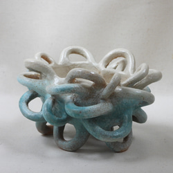 海色陶製植木鉢(w) 3枚目の画像