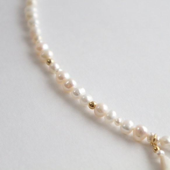 Mix pearl short necklace 5枚目の画像
