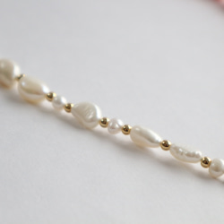 Heart & Halfcolor pearl necklace 8枚目の画像
