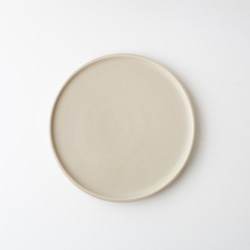 リムプレート22cm ホワイト/ベージュ/グレー お皿 大皿 パン皿 パスタ皿 プレート皿 食器 陶器 8枚目の画像