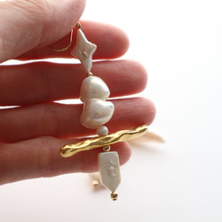 Mix pearl asymmetry pierce(earring) 9枚目の画像
