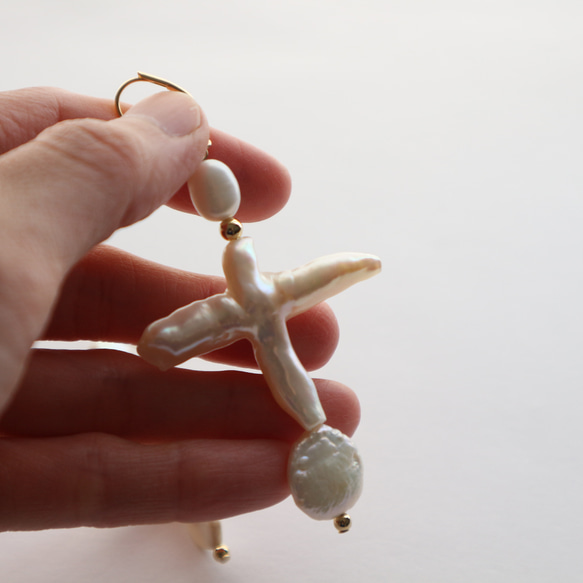 Mix pearl asymmetry pierce(earring) 10枚目の画像