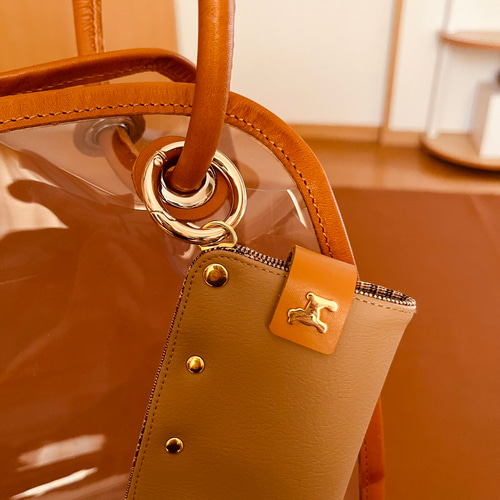 3wayめがねケース【トイプードル】 長さ調整ストラップ付き カラビナ