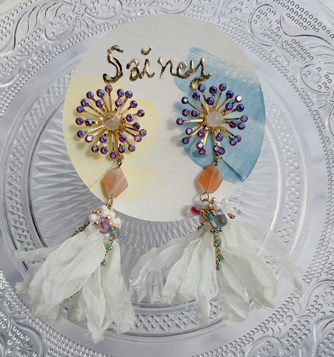 華やかに煌めく♪タッセルイヤリング