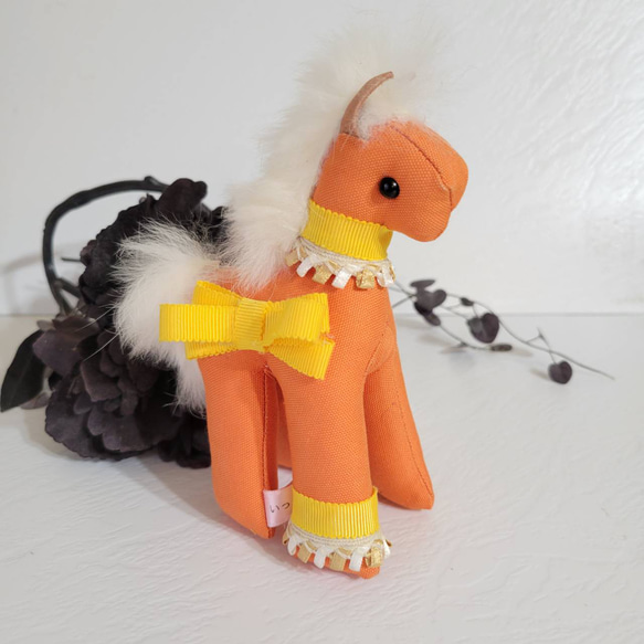 Real Fur☆Bag Charm Horse Orange-chan Rodeo 第3張的照片