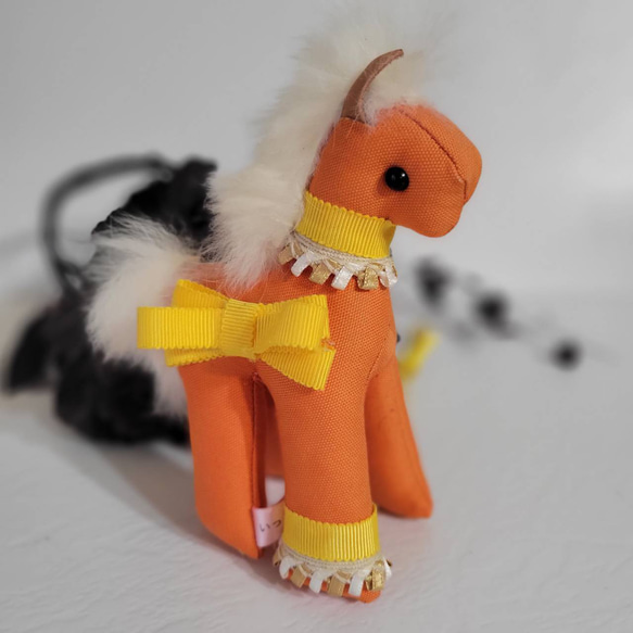 Real Fur☆Bag Charm Horse Orange-chan Rodeo 第4張的照片