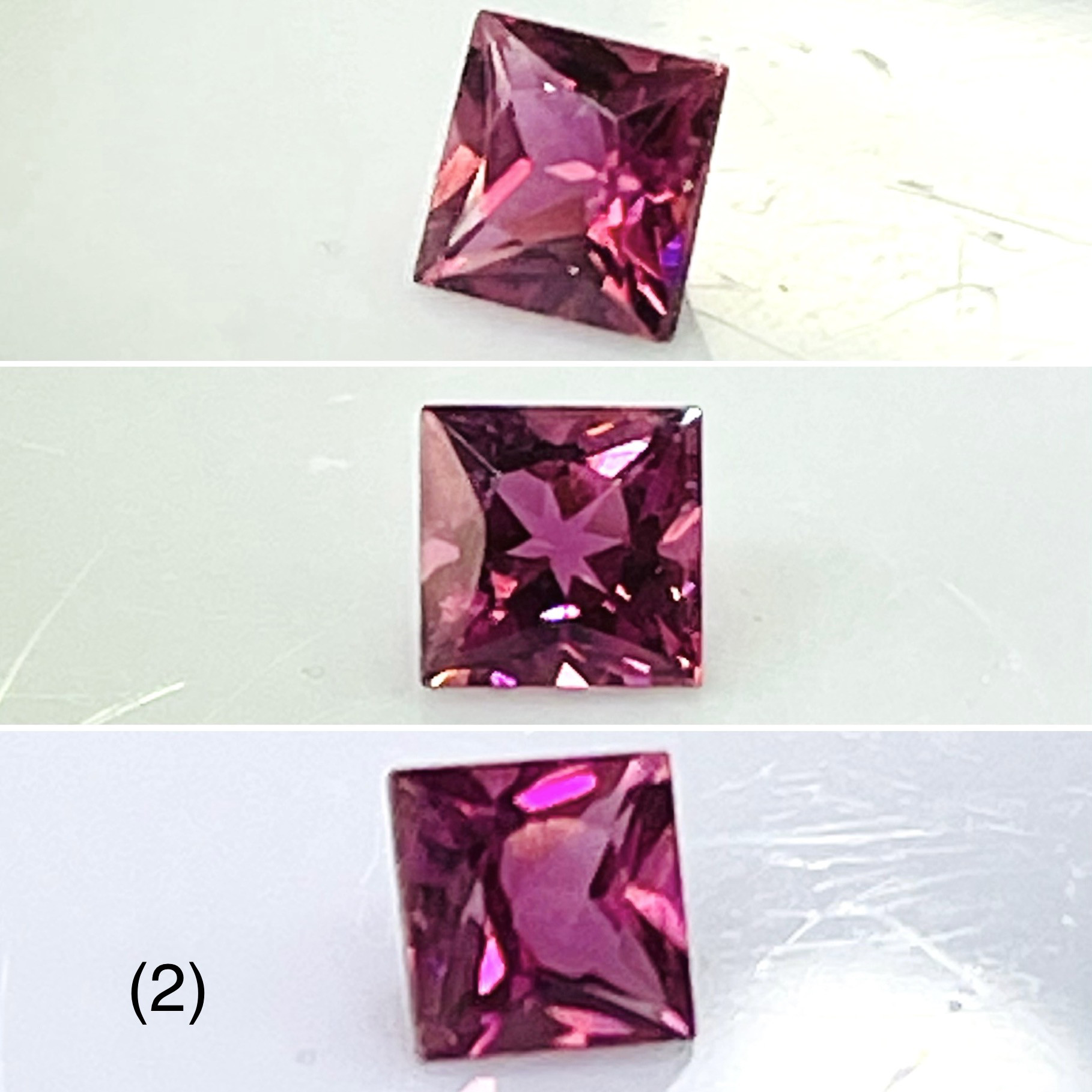 K18(18金)最高品質ピンクトルマリンのスクエアリング【セミオーダーメイド】