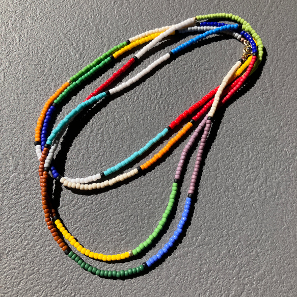 Multicolor Beaded Long Necklace ネックレス・ペンダント souleo 通販｜Creema(クリーマ) 15840960