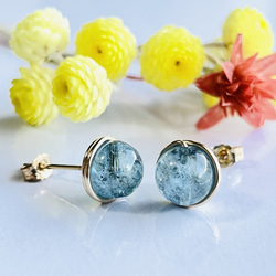 ＊14kgf＊希少アフガナイトとブルーダイヤのピアスNo717 再販】 アフガナイト 1粒ピアス 14kgf ブルー 希少 ピアス