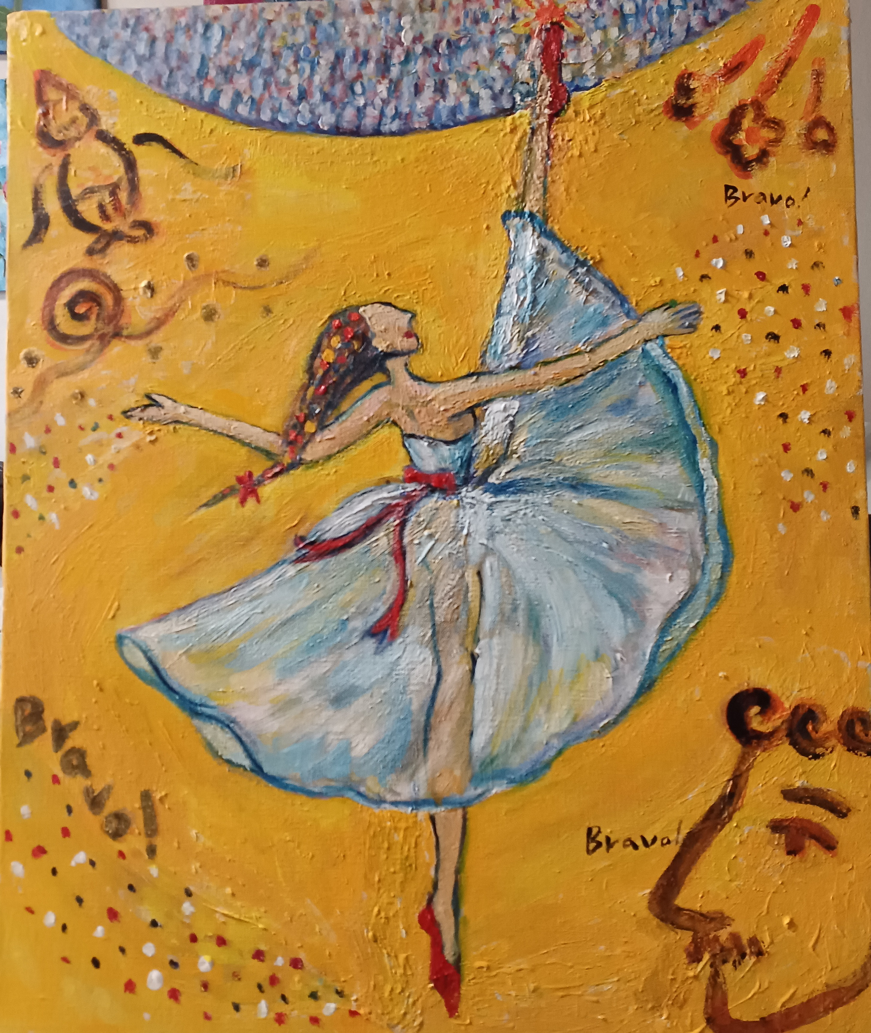 ダンス楽しく陽気に　652×530×3 オリジナル手がき