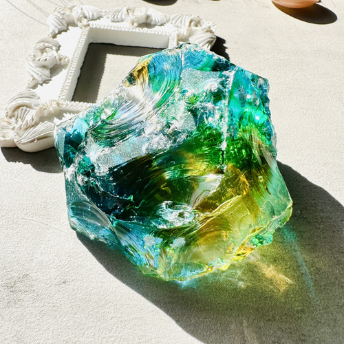 ☆アンダラクリスタル原石 オリーブグリーンカラー☆ アンダラ