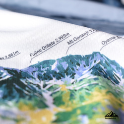 立山 Tシャツ ドライ 吸水速乾 山 登山 アウトドア（ホワイトベージュ） 2枚目の画像