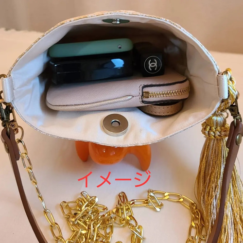 モダン花柄シルク着物帯の2waysスマホショルダーバッグ スマホケース