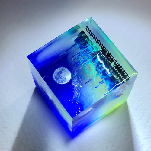 情景レジン-銀河鉄道 雲/星/月/海/プレゼント その他置物 Annie.art