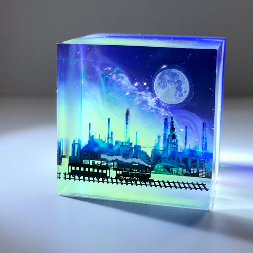 情景レジン-銀河鉄道 雲/星/月/海/プレゼント その他置物 Annie.art