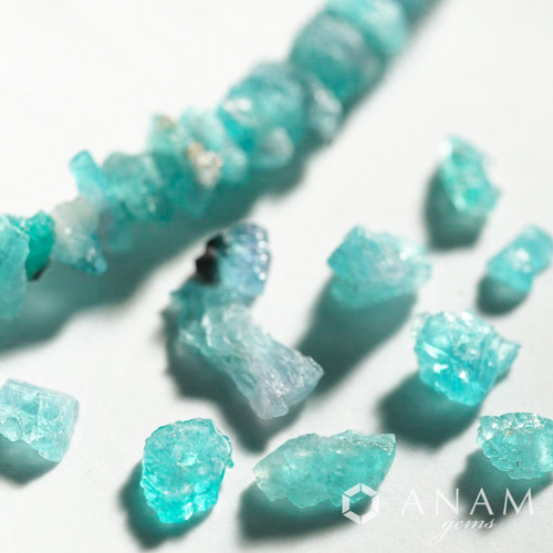 ブラジル産】【10粒】非加熱 パライバトルマリン ラフロック 原石  