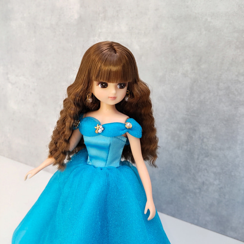 リカちゃん、ジェニーちゃんスカイブルードレス 2set その他人形