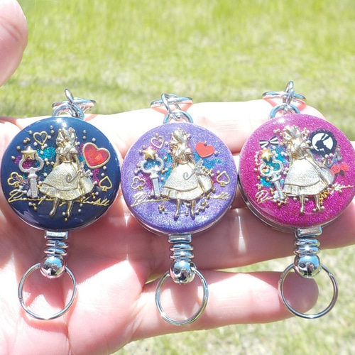 ハンドメイド　リールキーホルダー26点 再販】レジンアクセサリー アリス ワンダーランド♪ リール