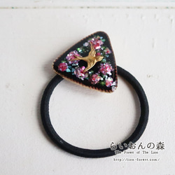 Mori no Hanabatake 髮帶（燕子、玫瑰、黑色、黑色） 第1張的照片