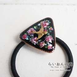Mori no Hanabatake 髮帶（燕子、玫瑰、黑色、黑色） 第2張的照片