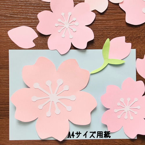 大きな 壁面飾り 春 装飾 桜 さくら ハンドメイド 保育室 壁面