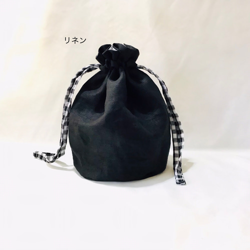 まる底巾着バッグ＊ミナペルホネン アネモネ 【公式通販】