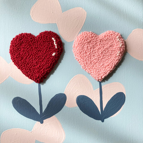 送料込み】フラワー アートパネル 壁掛け キャンバスボード パンチ