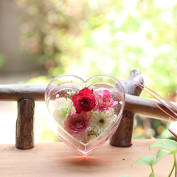 ❤ハートのジェルボトルフラワー（6種のお花）□ドライフラワー・母の