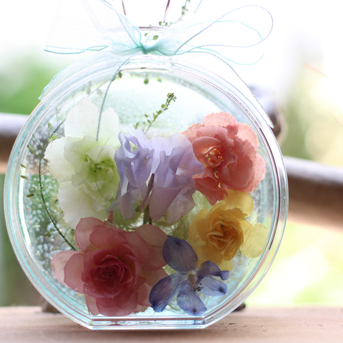 ❤香水瓶のジェルボトルフラワー（6種のお花）□ドライフラワー・母の