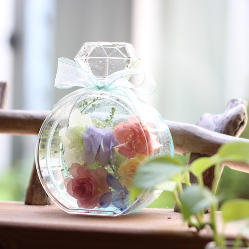 ❤香水瓶のジェルボトルフラワー（6種のお花）□ドライフラワー・母の