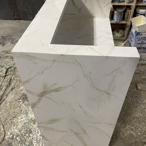 大理石風 カウンター レジカウンター 受付カウンター 机・デスク