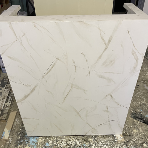 大理石調カウンター　受付カウンター　レジカウンター　大理石風　ホワイト　白 大理石調カウンター 受付カウンター レジカウンター 大理石風