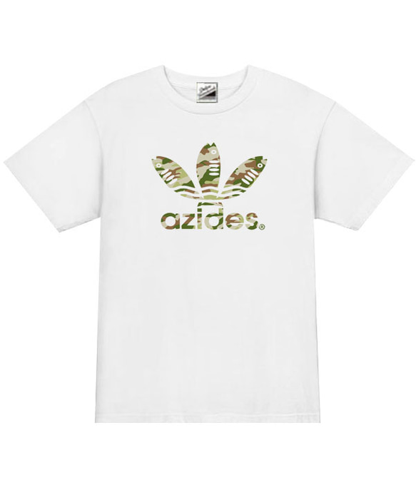 ［azides］アジデス迷彩ロゴ　男女兼用半袖Tシャツ 6枚目の画像