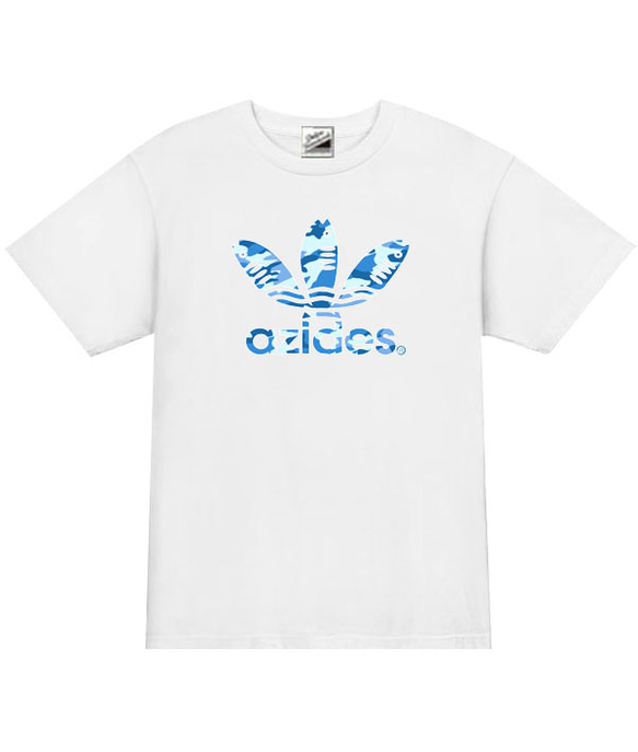 ［azides］アジデス迷彩ロゴ　男女兼用半袖Tシャツ 2枚目の画像