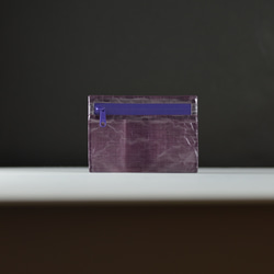 purple×purple軽量＆防水カードケース　ミニウォレット　ダイニーマ　DCF 1枚目の画像